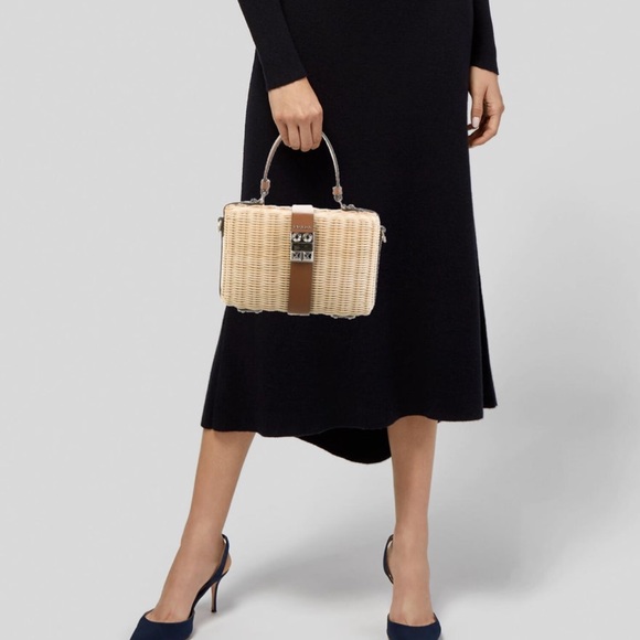 PRADA Wicker Midollino City Calf Handbag - Picture 4 of 6